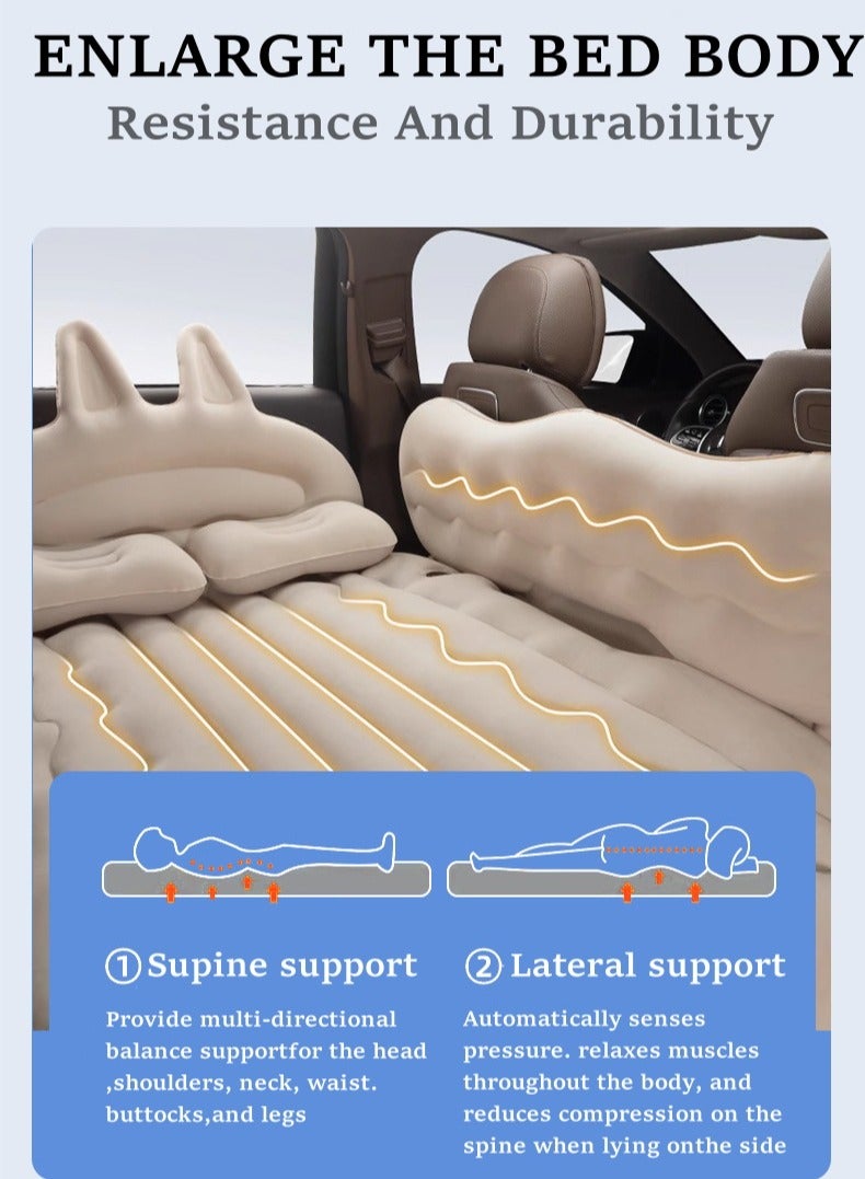 Sharpdo Car Air Mattress with Sides, Beige - Image 5