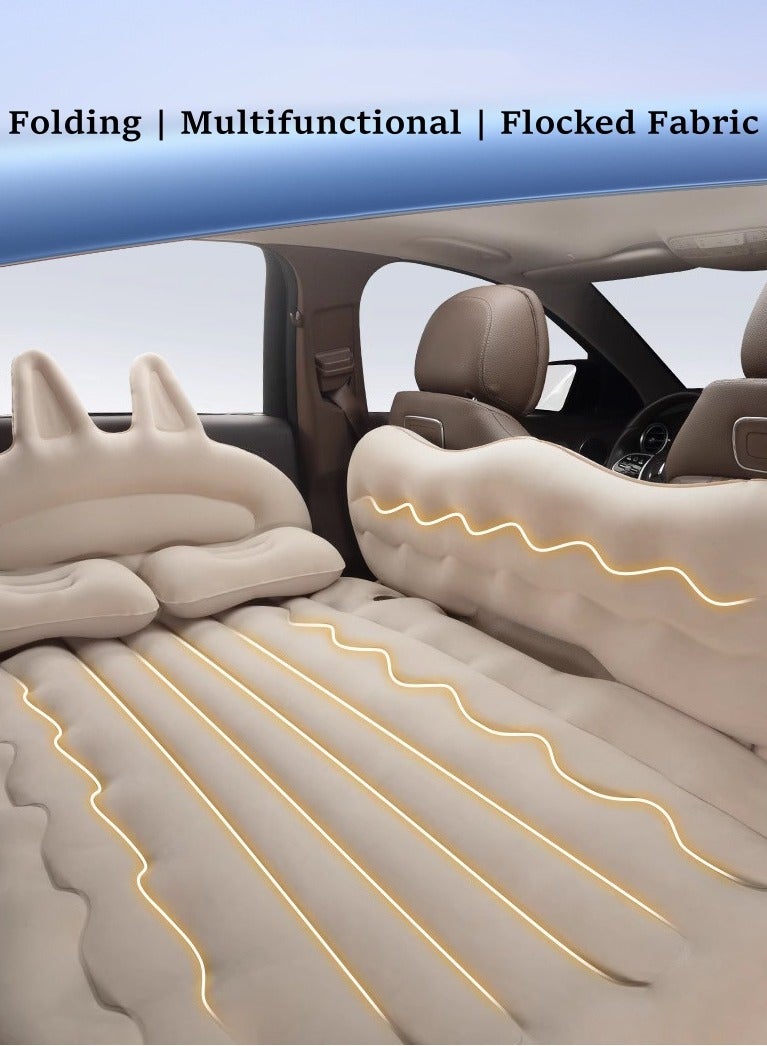 Sharpdo Car Air Mattress with Sides, Beige - Image 1