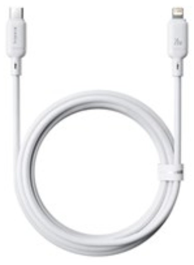 بيسوس Baseus Silky Series Fast Charging Cable [Type C - Lightning] 20W 100cm, White (P10377700213-00) white - Image 2