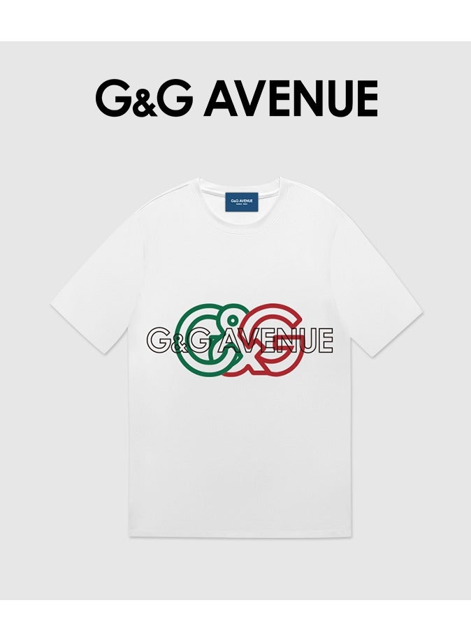 G&G AVENUE Men's Graphic Oversized Tees Letter Print Summer Tops Vintage Half Sleeve Loose Casual T Shirts - Image 1