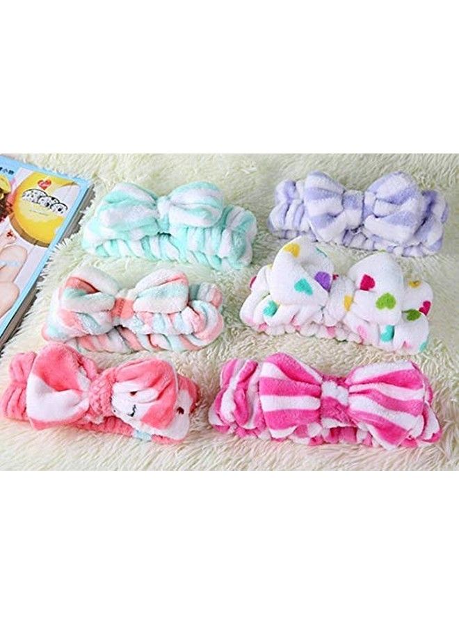 eS³kube Facial Makeup Face Wash Velvet Strip Headband Yoga Sports Adjustable Elastic Hair Band For Girls & Women Beauty Tool 2 Pc (Multicolor) - Image 5