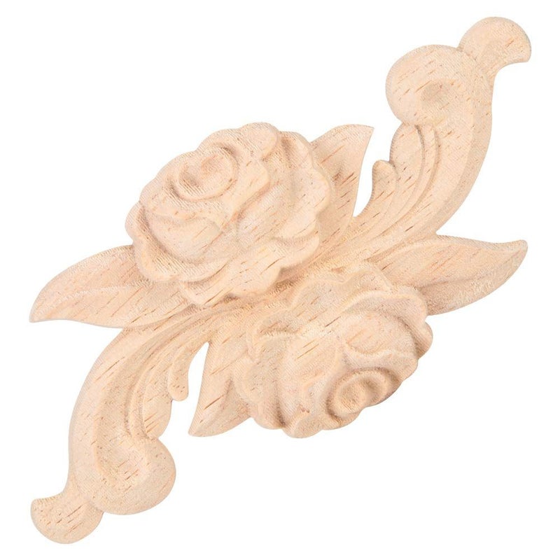 Type D 4 Pieces Carved Corner Onlay Applique Furniture Decoration Vintage Cabinet Door - Image 3