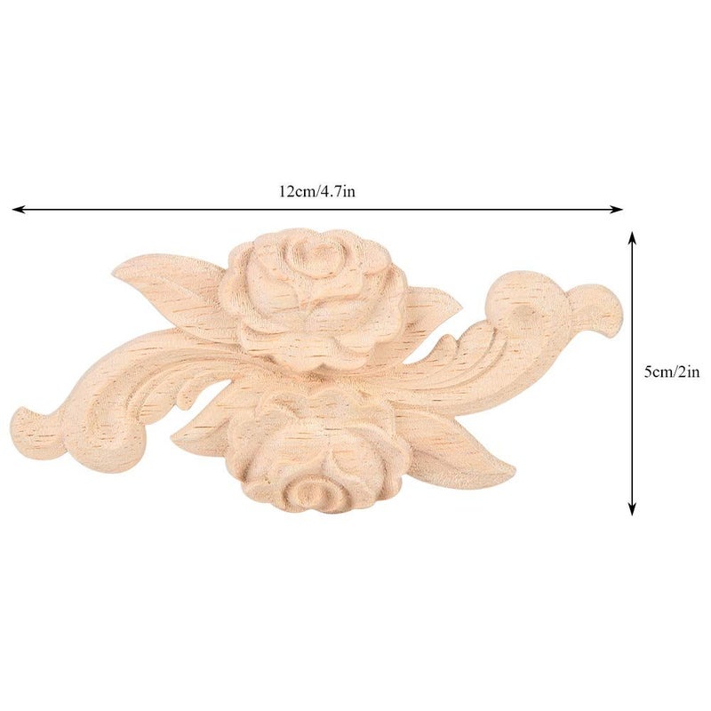 Type D 4 Pieces Carved Corner Onlay Applique Furniture Decoration Vintage Cabinet Door - Image 4