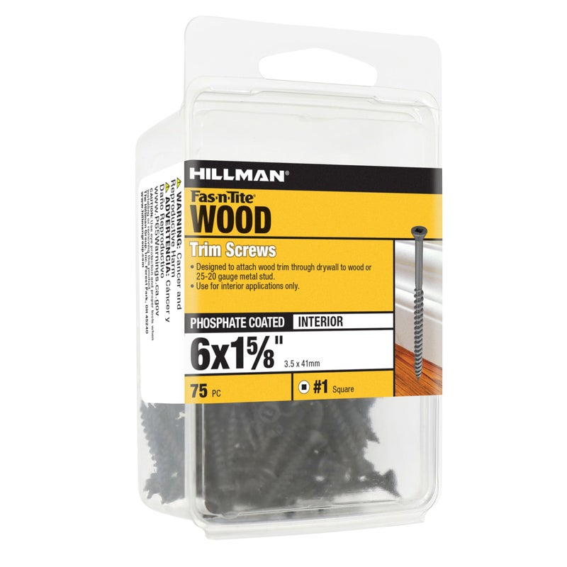 Hillman 41905 Trim Screw, #6 X 1-5/8-Inch ( Pack of 75) - Image 1