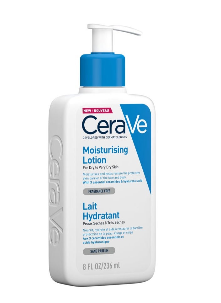 null - Cerave Moisturizing Lotion for Dry and Very Dry Skin with Hyaluronic Acid 236ml - Image 1
