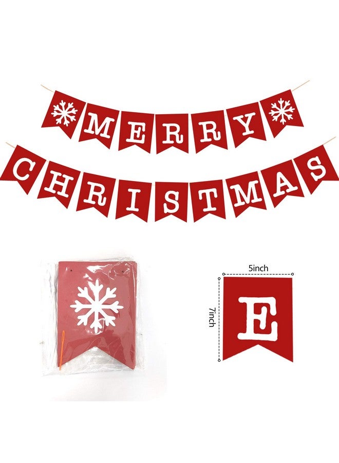 Edoneery Merry Christmas Banner Christmas Banners for Fireplace Christmas Decor Christmas Wall Decor Christmas Decorations for The Home Christmas Decorations Indoor Farmhouse Christmas Decor - Image 4