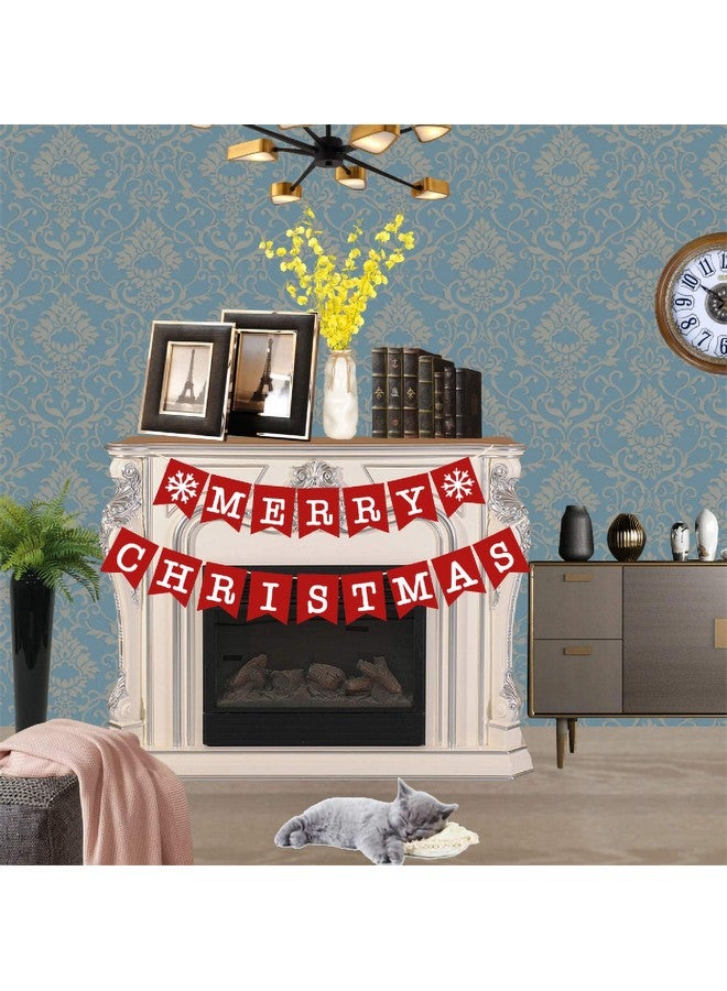 Edoneery Merry Christmas Banner Christmas Banners for Fireplace Christmas Decor Christmas Wall Decor Christmas Decorations for The Home Christmas Decorations Indoor Farmhouse Christmas Decor - Image 5