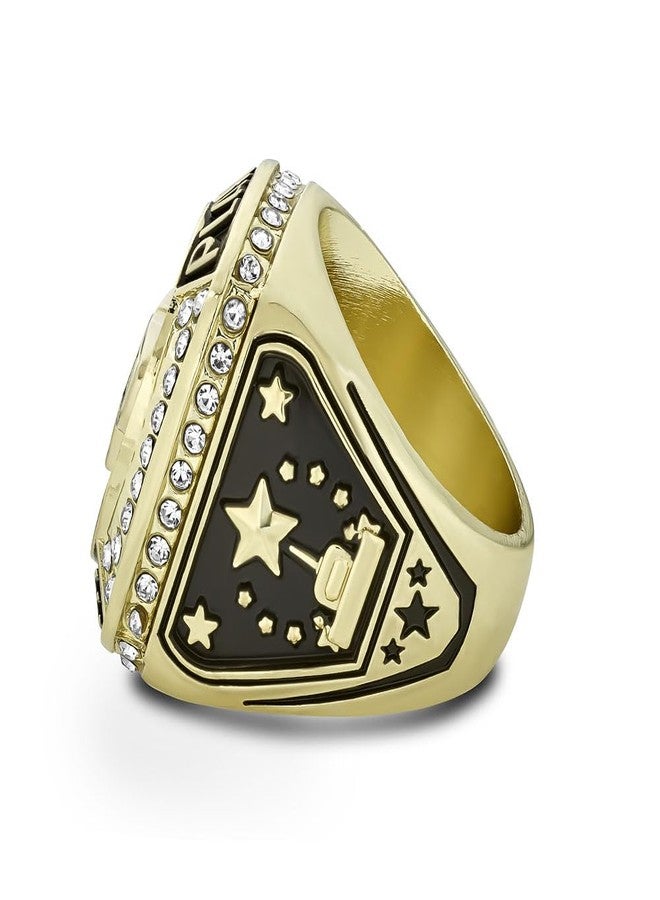 Express Medals Champion Gold Tennis Trophy Ring Award Gift Prize with Display Neck Chain and Stand Championship Rings - Image 4