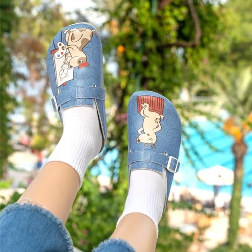 DOGO Clogs for Women – Vegan Leather and Handmade Women’s Mules & Clogs Draw Me Design, Size 6 - Image 2