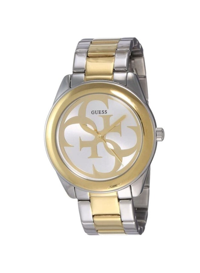 جس ساعة جيس نسائية بعرض عقارب – مينا فضي، سوار ستانلس ستيل ذهبي وفضي، حركة كوارتز (W1082L5) - Image 2