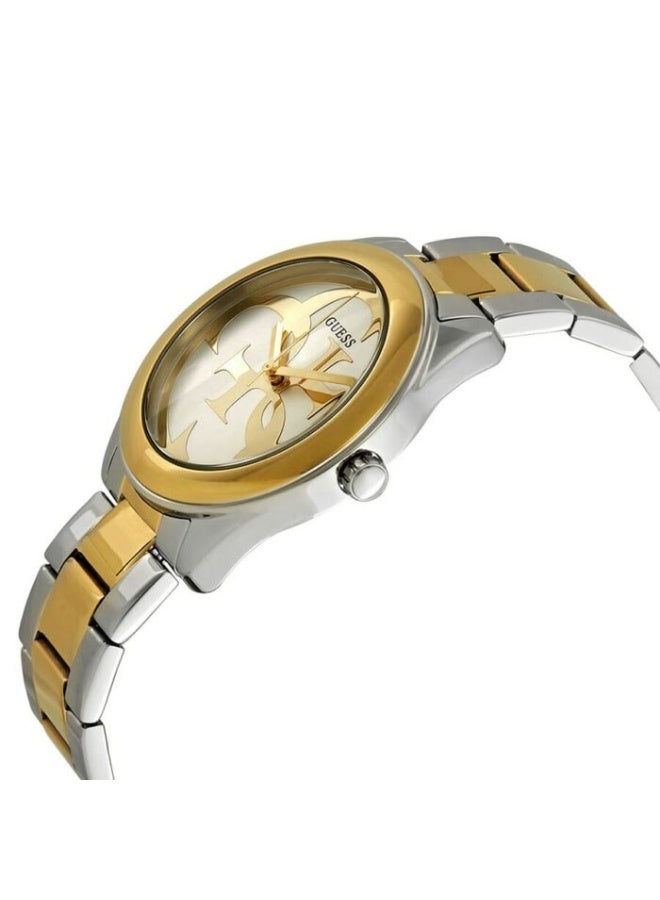 جس ساعة جيس نسائية بعرض عقارب – مينا فضي، سوار ستانلس ستيل ذهبي وفضي، حركة كوارتز (W1082L5) - Image 5