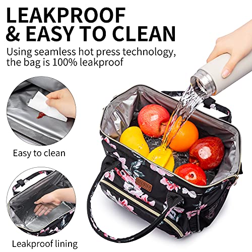 MCBD Lunch bags Insulated Lunch Box for Women,3 Carrying Way Large Tote Bag,Leakproof Reusable Cooler Backpack with Adjustable Shoulder Strap for Office Picnic Beach - Image 5