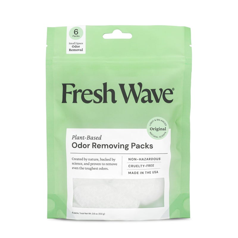 Fresh Wave Odor Eliminating & Deodorizing Packs, Bag of 6 - Safer Odor Relief for Small Spaces, Natural Plant-Based Odor Eliminator, Odor Absorbers for Home - Image 1