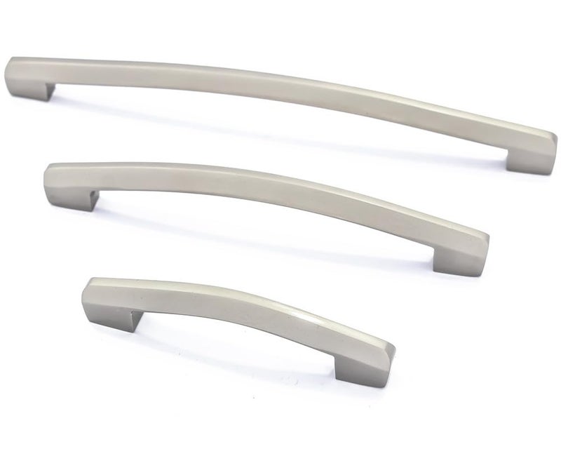 FINITO Pack of 6 Pieces 4 inch 96mm Silver Satin Finish Handle for Drawers Stainless Steel Handles for Wardrobe Cabinet Handles Handle for Doors creta4S6 Discover The Collection - Image 1