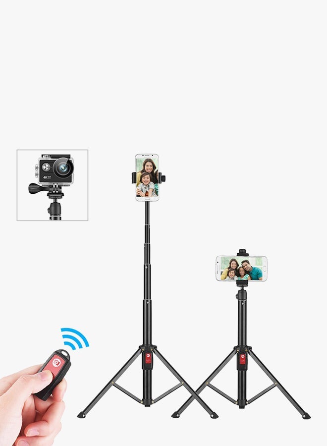 NIBEMINENT Wireless Tripod Selfie Stick Support Stand Black  - Image 2