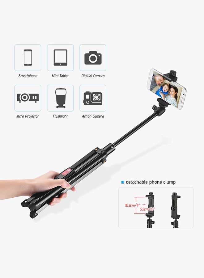 NIBEMINENT Wireless Tripod Selfie Stick Support Stand Black  - Image 4