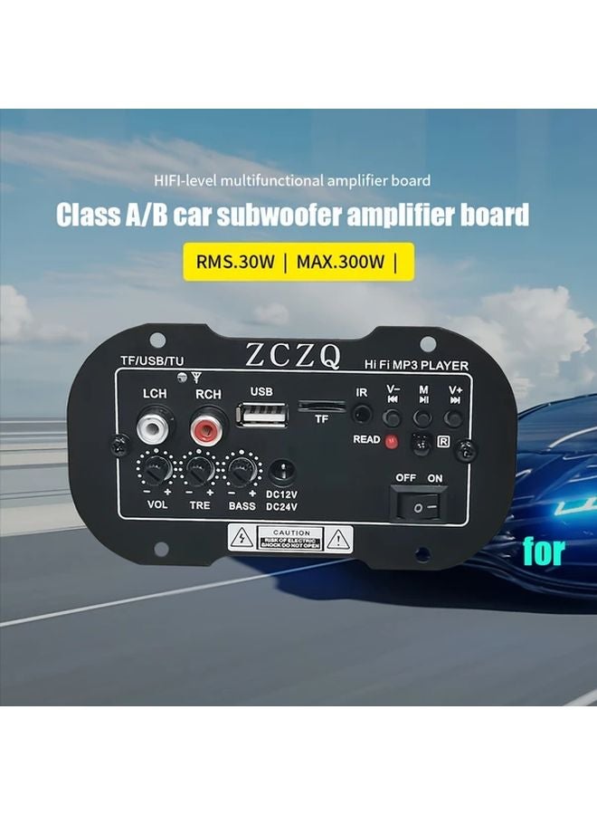لوحة مضخم صوت سيارة 12 فولت أسود 300 واط ذات حساسية عالية فئة أ ب - Image 2