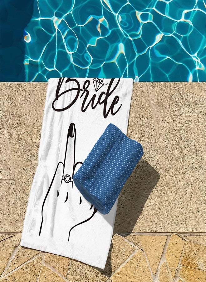 Tzhim Bride Beach Towel, Wedding Gifts for Bride Pool Towels, Engagement Gifts for Bride Sand Towel Large Bath Towels Gifts for Women, Honeymoon Gifts Just Married Gifts, Bridal Shower Gifts, 29x60in - Image 5