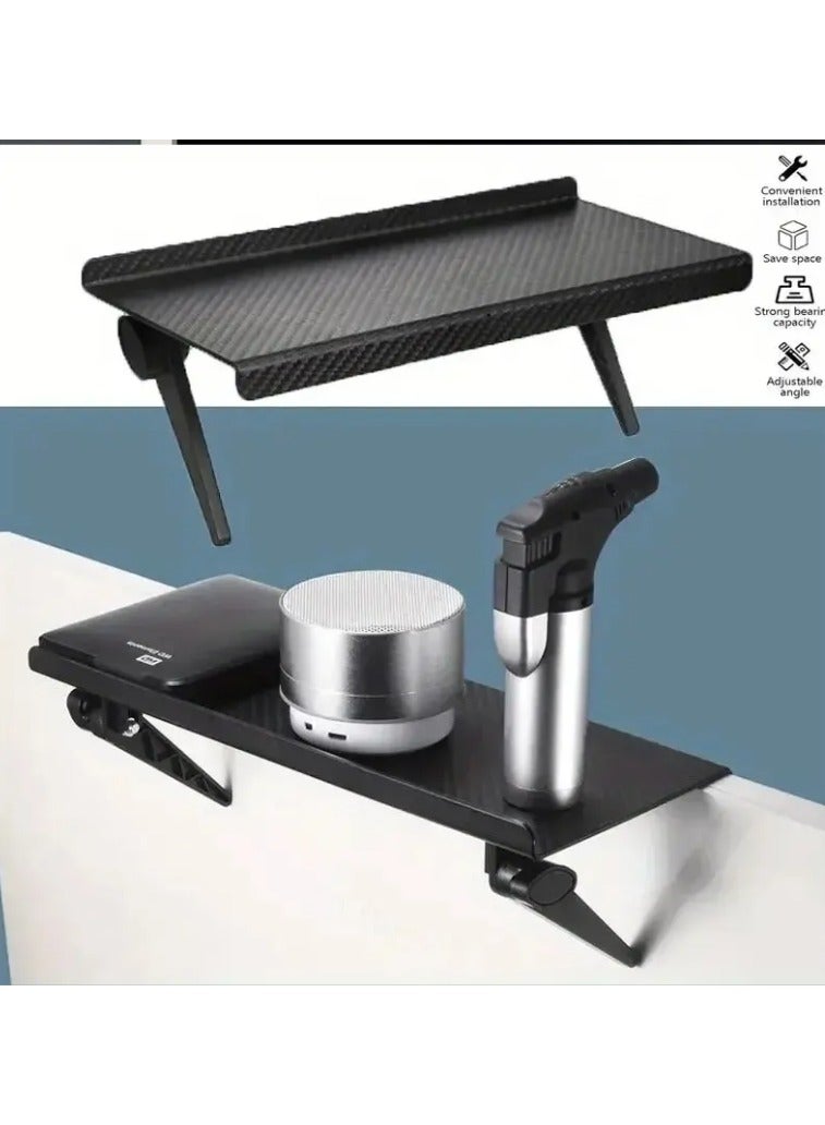 Receiver Shelf, Receiver Holder Shelf, Adjustable Upper Shelf for Screen, Satellite Receiver Device Shelf, Receiver Stand, Purpose Holder Shelf, TV Placed Shelf, Receiver Carrying Shelf, TV Wi-Fi Device Shelf, Router Device Shelf, Above-TV Organization Shelf without the Need to Drill the Wall, Mounted Shelf, Placed Beside and Above the Television, Black Shelf, 26cm x 11.5cm - Image 5