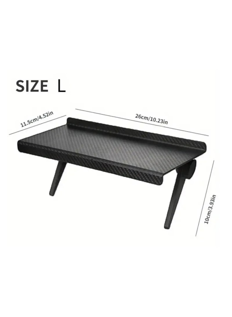 Receiver Shelf, Receiver Holder Shelf, Adjustable Upper Shelf for Screen, Satellite Receiver Device Shelf, Receiver Stand, Purpose Holder Shelf, TV Placed Shelf, Receiver Carrying Shelf, TV Wi-Fi Device Shelf, Router Device Shelf, Above-TV Organization Shelf without the Need to Drill the Wall, Mounted Shelf, Placed Beside and Above the Television, Black Shelf, 26cm x 11.5cm - Image 2