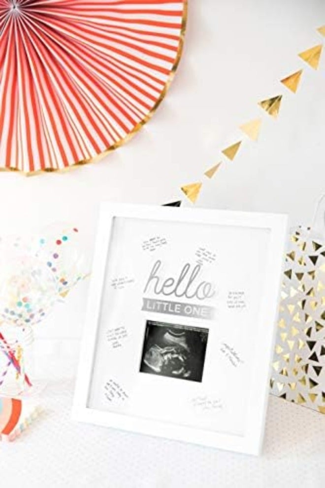 Pearhead Love at First Sight Sonogram Picture Frame, Pregnancy Ultrasound Keepsake Photo Frame, Gender-Neutral Baby Nursery Décor, 4x3 Photo,  White - Image 4