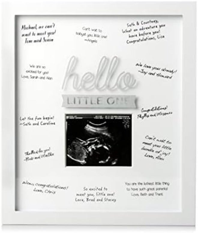 Pearhead Love at First Sight Sonogram Picture Frame, Pregnancy Ultrasound Keepsake Photo Frame, Gender-Neutral Baby Nursery Décor, 4x3 Photo,  White - Image 3