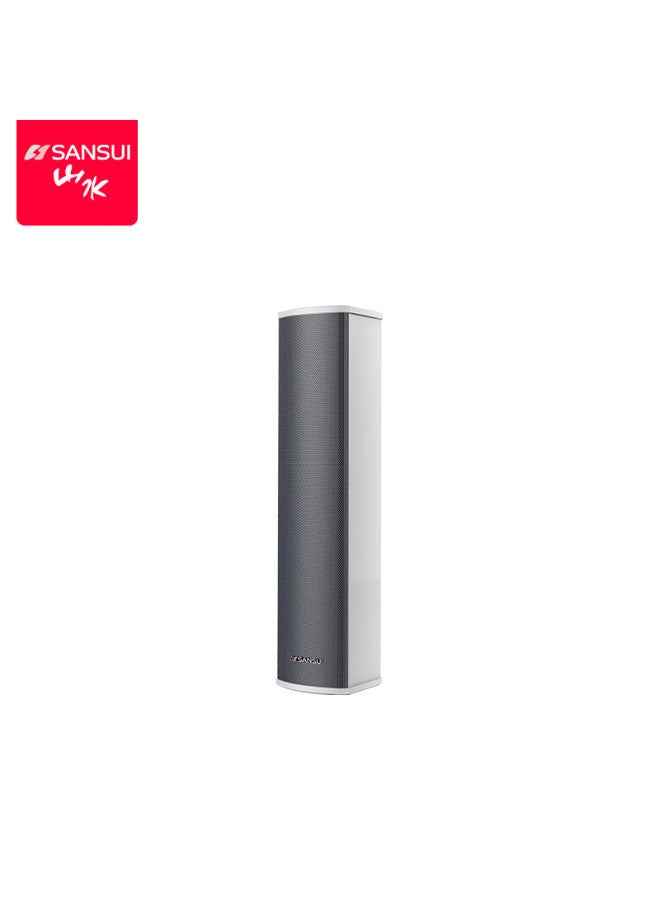 مكبر صوت عمودي مقاوم للماء للاستخدام الداخلي والخارجي T52 مثبت على الحائط للضغط الثابت لنظام بث عام في المدارس 40 واط