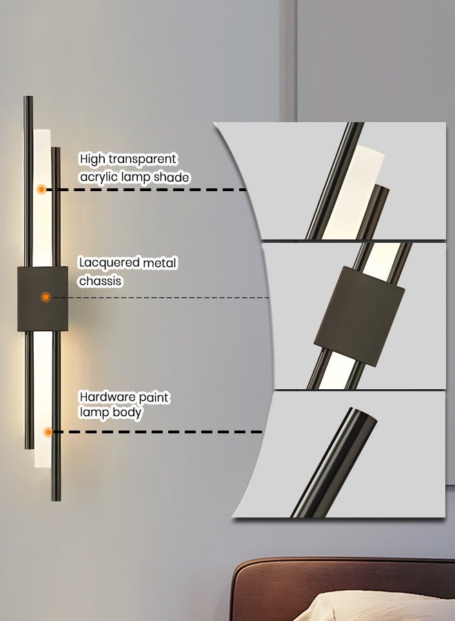 YATAI LIGHTING Modern LED Wall Light, 6W LED Wall Lamp, 50cm Dimmable 3-Color Lighting Fixture for Bedroom, Dining Room, Mirror Side, and Dressing Table  - Image 4