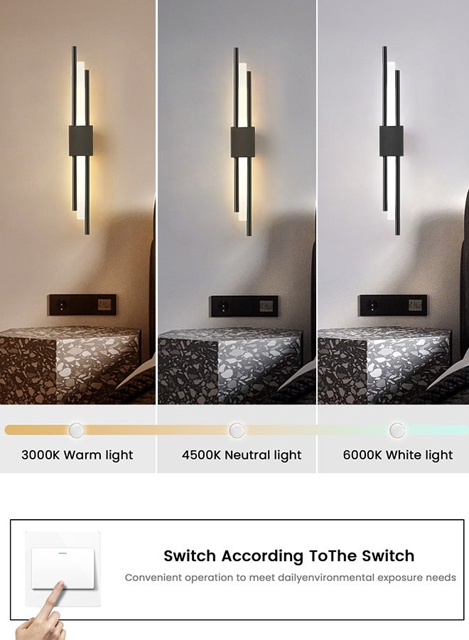 YATAI LIGHTING Modern LED Wall Light, 6W LED Wall Lamp, 50cm Dimmable 3-Color Lighting Fixture for Bedroom, Dining Room, Mirror Side, and Dressing Table  - Image 2