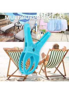 Depend 5PCS Beach Towel Clips Super Jumbo Plastic Chair Clip Holder For Pool Lounger - Large Quilt Clothes Pegs Hanging Clamps To Stop Towels Blowing Away  - Image 4