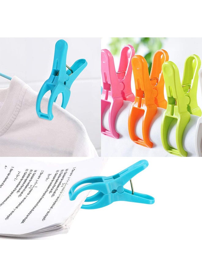 Depend - 5PCS Beach Towel Clips Super Jumbo Plastic Chair Clip Holder For Pool Lounger - Large Quilt Clothes Pegs Hanging Clamps To Stop Towels Blowing Away - Image 1