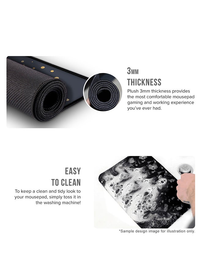 Stylizedd Designer Gaming Mouse Pad  Anti-Skid Mousepad Large Keyboard Mouse Pad Desk Mat Custom Monogram Initial Letter Floral Pattern Alphabet - B  (Grey) - Image 3