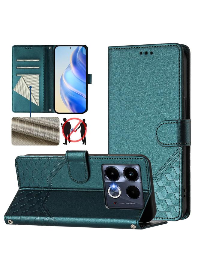 Zaboon Case For Infinix Note 40 5G Honeycomb Embossing RFID Leather Phone Case - Image 1