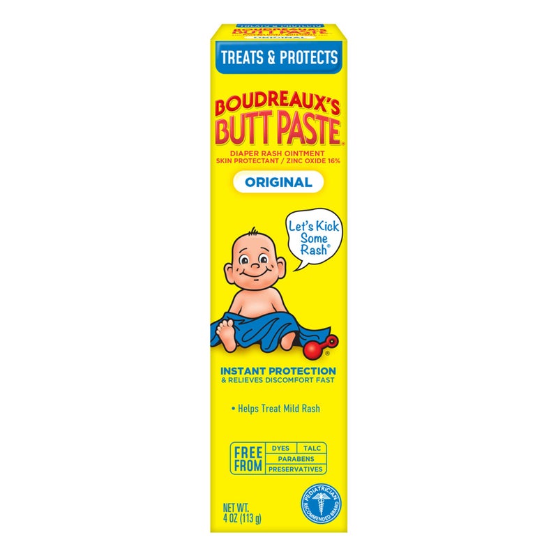 Boudreaux's Butt Paste Original Diaper Rash Ointment Tube, 4 Oz - Image 1