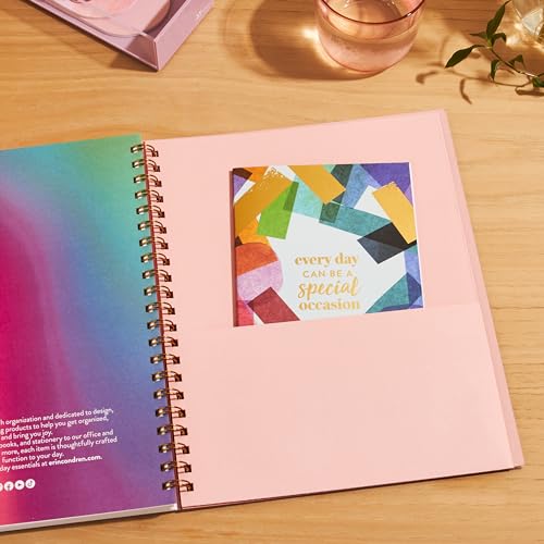 Erin Condren Inspired by Erin Condren Large Undated Planner, 12-Month Customizable Weekly and Monthly Layout, 9" x 11" Size, Premium 100gsm Paper, Includes Stickers and Pocket Folder - Image 5