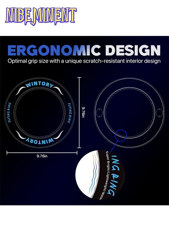 NIBEMINENT Flying Ring - Super Bright, Lost Mode, Auto Light Up Flying Discs, for Kids/Teens/Boy/Girl, Safe & Soft, Waterproof, Lightweight - Image 3