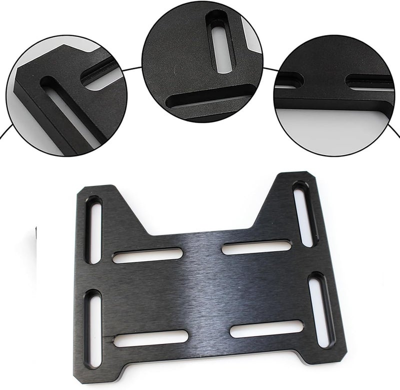 ANP PUAUTO Aluminum Adjustable Engine Mounting Bracket for 4 Stroke Engines - Black - Image 3