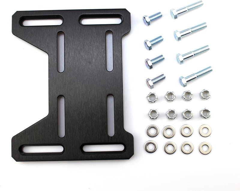 ANP PUAUTO Aluminum Adjustable Engine Mounting Bracket for 4 Stroke Engines - Black - Image 1
