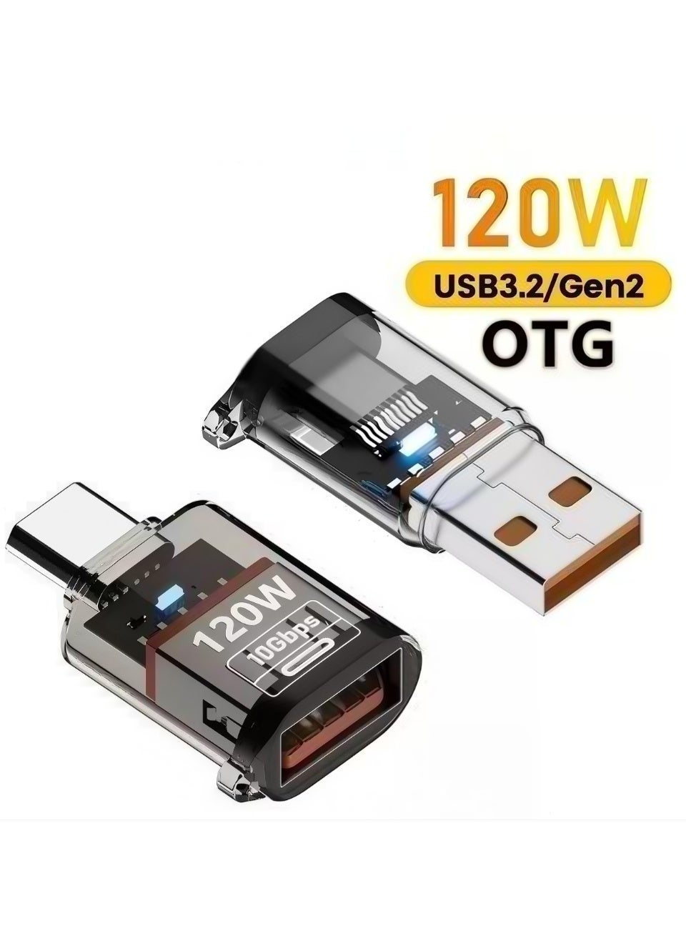 usb Usb 2 Pack Transparent High Beauty Usb 3 2 Converter Head Supports 10gbps Transfer H 120W Z0670DE83EE7D7F86A389Z