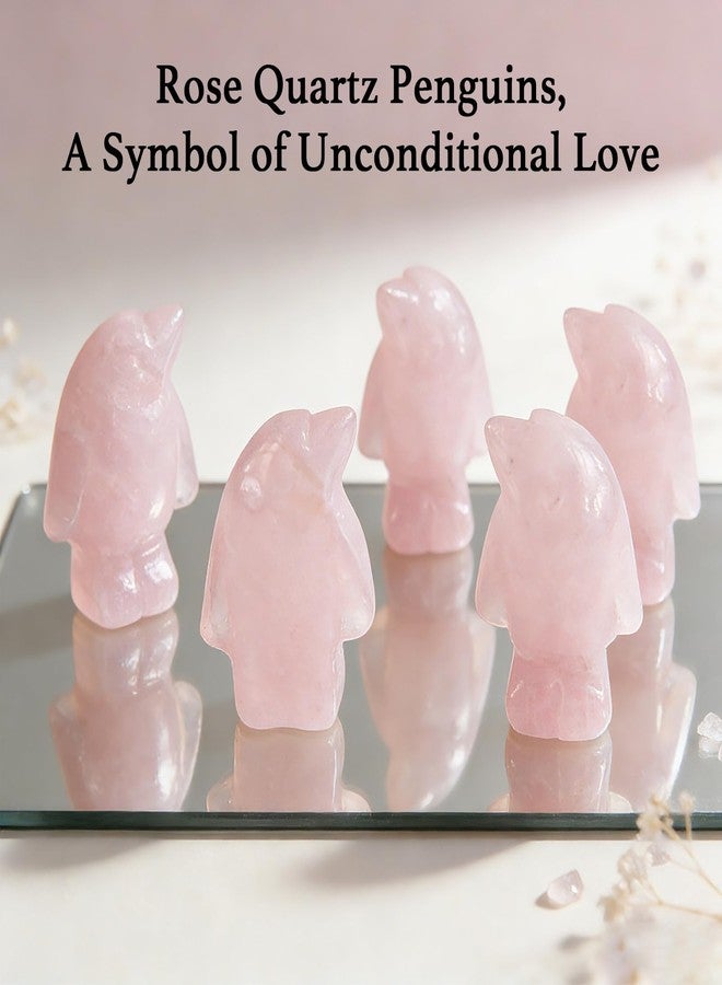 Taxhtext Rose Quartz Penguin Valentine Gift, Couples Gifts Set for Her Him, Romantic Anniversary Wedding Birthday Valentines Gift for Men Women Boyfriend Girlfriend Husband Wife, Easter basket Stuffer - Image 5