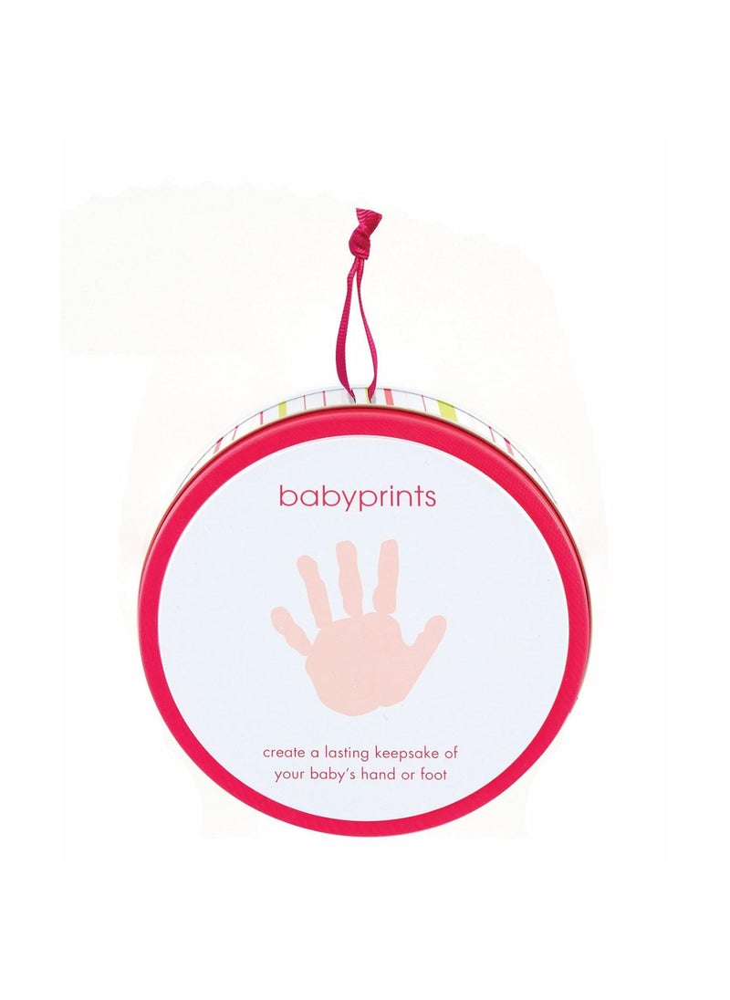 pearhead Pearhead Babyprints Newborn Baby Handprint or Footprint Imprint Kit with Keepsake Storage Tin Pink 