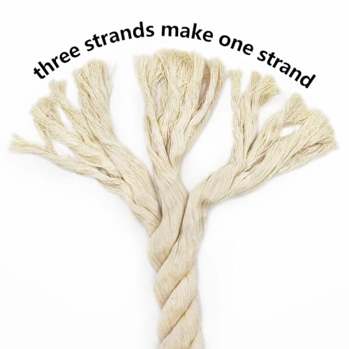 VEIZEDD Twisted Cotton Rope (1 in x 10 ft) Natural Thick White Rope for Nautical, Landscaping, Railings, Hammock,Home Decorating - Image 4