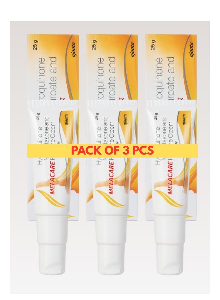 Ajanta Pack Of 3 Melacare Cream For Face Melasma Hyperpigmentation Dark Spots Skin Wrinkles 25g