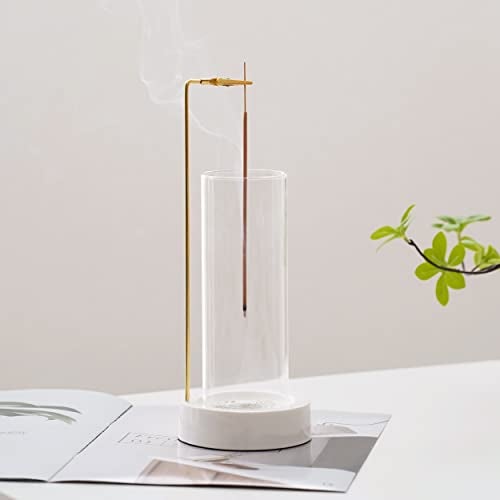 CEREMONY Incense Holder, Ceramic Incense Holder for Sticks with Glass Ash Catcher,Incense Burner for Meditation Yoga Spa Room Decor - Image 4