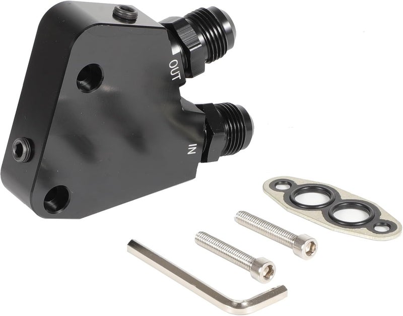 YMT Engine Oil Cooler Adapter Kit for Corvette C5 C6 C7 (1997-2019) and GM LS Engines - Image 1