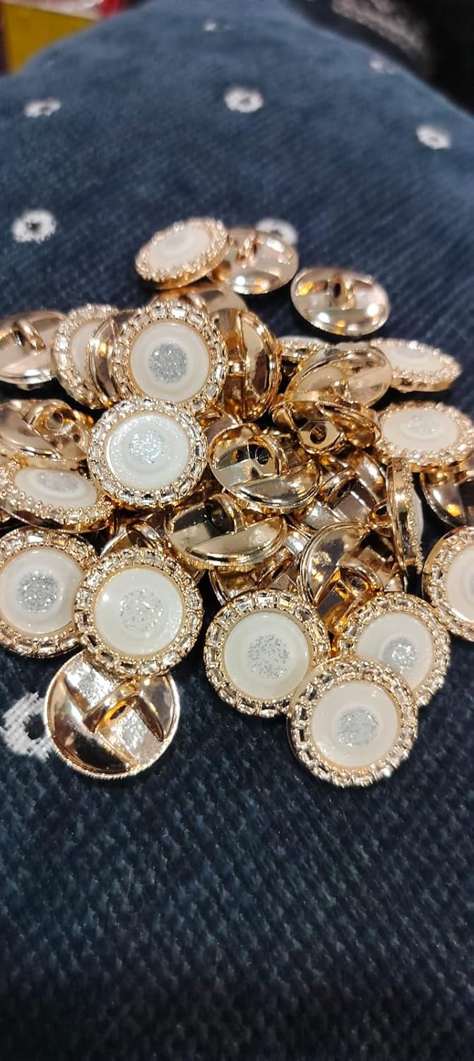 RD creator zone RD creator zone Round Buttons for Tailoring SewingEmbroideryCrafting and Decoration Mini Safety Shirt Buttons for Cardigan Saree Dress HatsPack of 124PCS  - Image 3