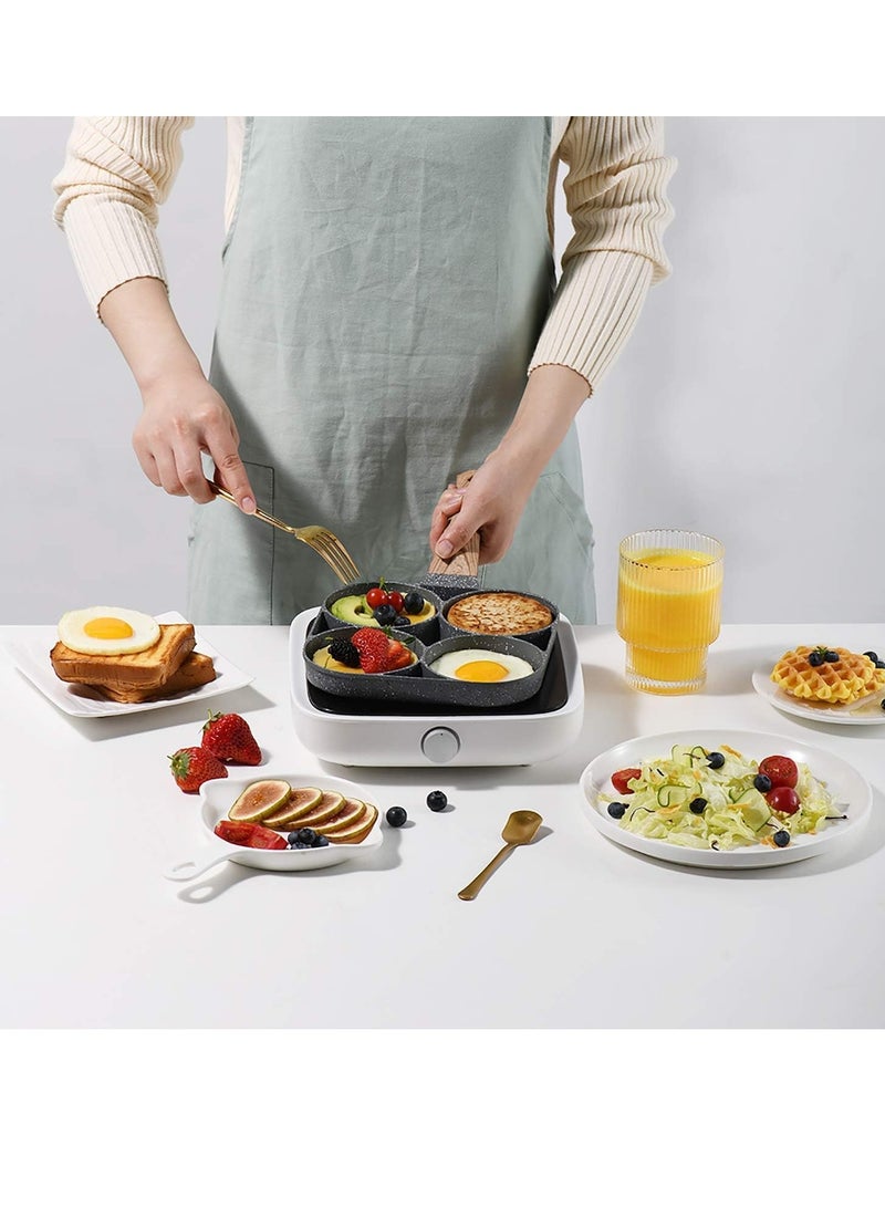 four-cup egg pan, medical stone non-stick frying pan, compatible with all heat sources (3-inch eggs) - Image 4