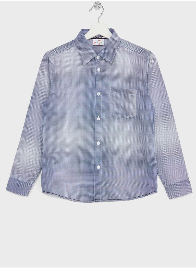 Pinata - Boys Check Printed Shirt With Pocket - Image 1