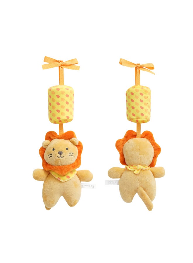 Newborn Baby Pendant European And American INS Built-in BB Cute Doll Soothing Toy Wind Chime-Color:Purple Hippopotamus-Specifications:0+M - Image 2
