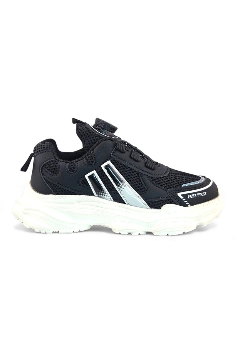 Feet First Bolt Flow Kids Lightweight Sports Sneakers 86-894-70 Black - Image 1
